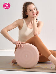充气瑜伽磨砂平衡垫运动气球脚腂康复训练按摩软垫 肉粉  直径33cm