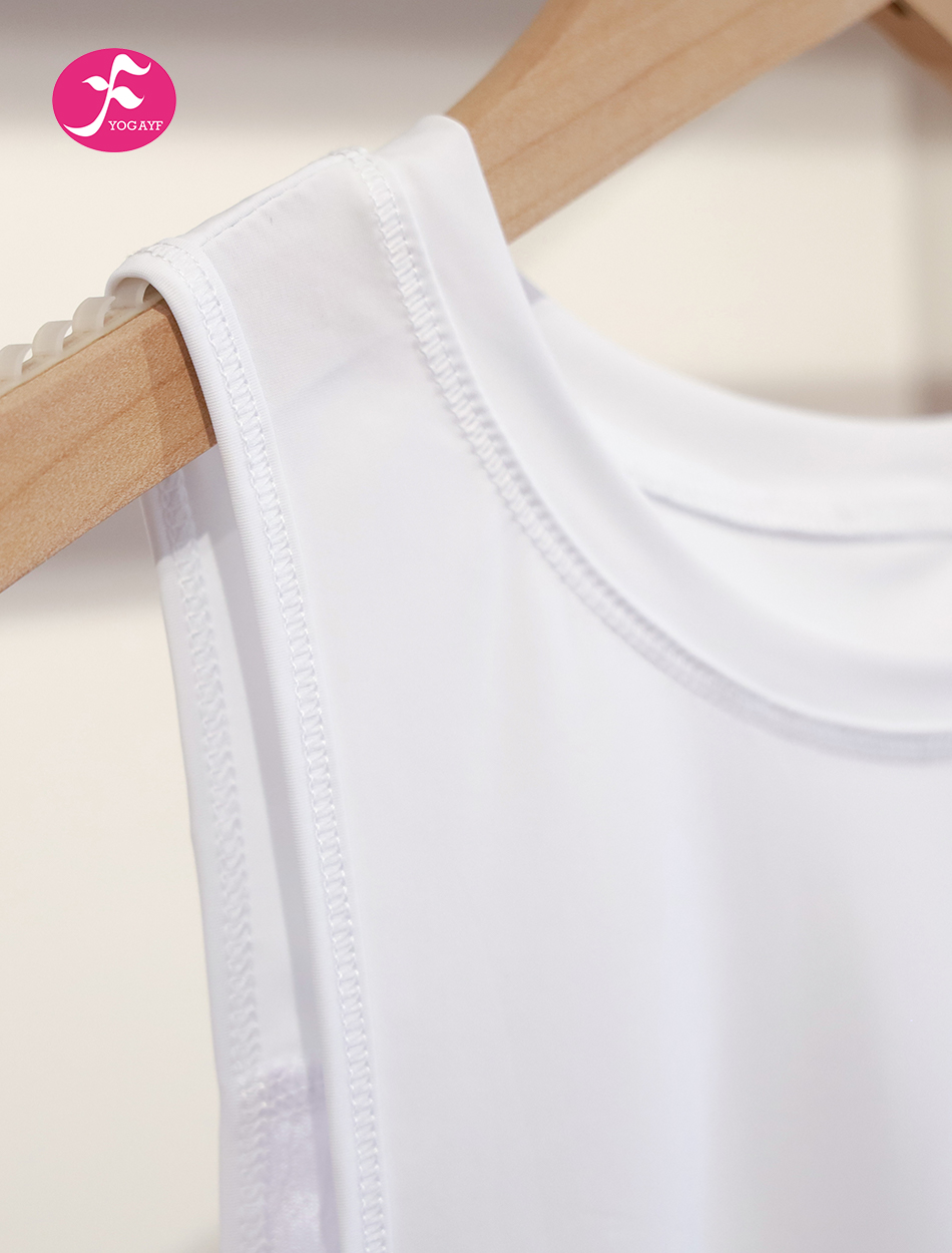 【SY157白色】夏季宽松无袖背心网纱透气瑜伽罩衫上衣促销专区