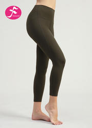 【KZ043墨绿色】提臀版  5.0裸感面料瑜伽裤| 五代裤| 裸感裤