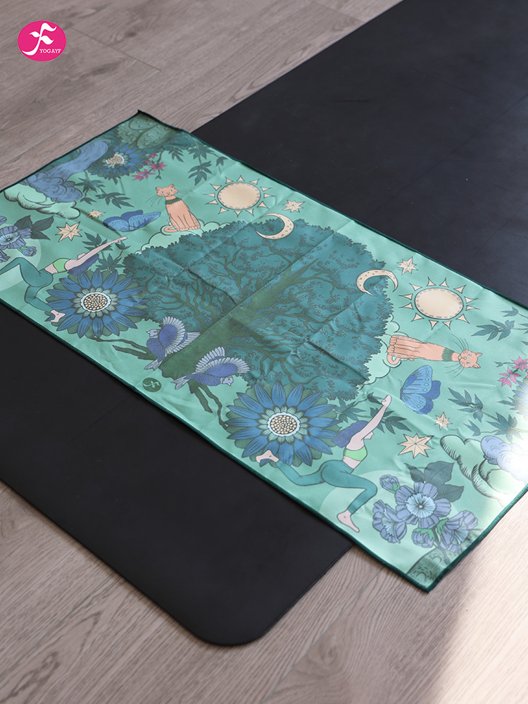丛林瑜境汗巾40*80cm 绿色