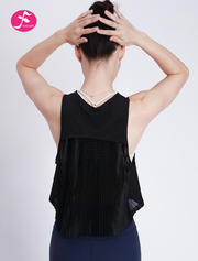 【SY158黑色】夏季宽松无袖背心网纱透气瑜伽罩衫上衣促销专区