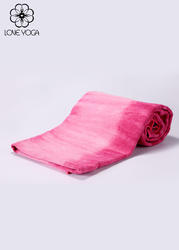 扎染铺巾 (桃红条纹)  （含布袋）   190*63CM