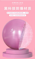 磨砂防爆横纹条瑜伽球大球 直径75CM 紫色