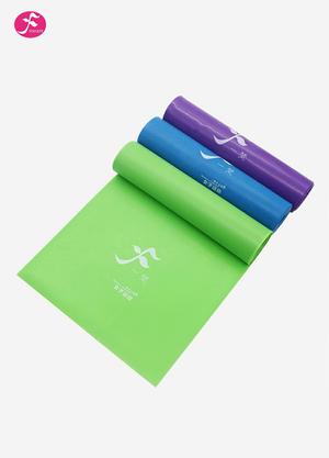 瑜伽拉力带  150x15cm   约15磅    绿色、紫色、蓝色  健身带瘦身带 瑜珈带卷卷就能瘦弹力带