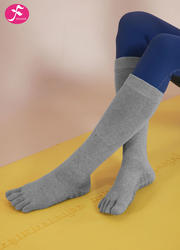 一梵秋冬中长款瑜伽袜分趾袜 灰色
