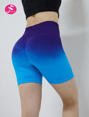 【紫兰色】渐变美臀裤 短裤