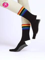 【MCZW-HS黑色】彩虹中筒袜五指袜