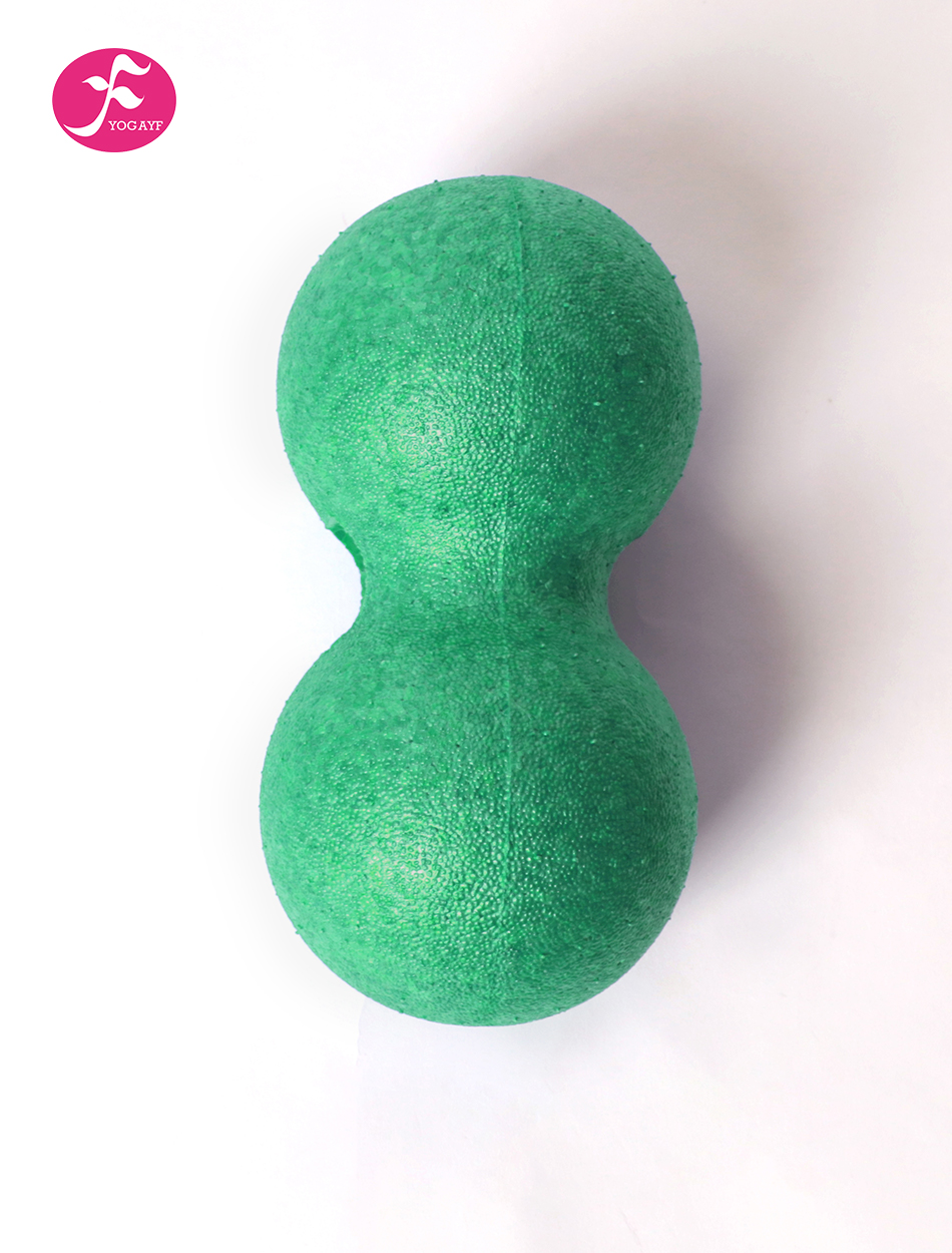 【直径12cm大号款】花生球筋膜球肌肉放松瑜伽足底按摩球腰部健身颈膜球 绿色