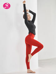 【K1113大红色】 经典版5.0裸感面料 瑜伽裤| 五代裤| 裸感裤