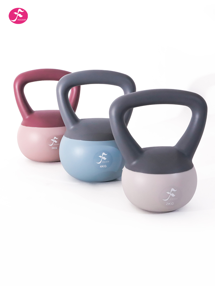 【RHL-MHHL4石墨灰+灰绿色】4KG健身家用瘦手臂练臀翘臀深蹲力量训练软壶铃