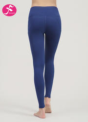 【KZ035藏青色】  V字侧口袋提臀版   5.0裸感面料瑜伽裤| 五代裤| 裸感裤