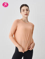 【SY182甜粉橙】背部分层宽松透气速干长袖罩衫