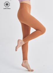 【K1101茶褐色】经典版5.0裸感面料 瑜伽裤| 五代裤| 裸感裤