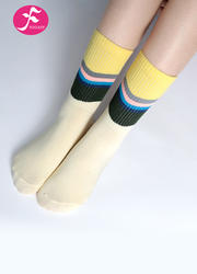 【DSTYW-MH】米黄涂鸦 |防滑吸汗涂鸦时尚百搭潮流全包瑜伽袜中筒袜包趾袜 