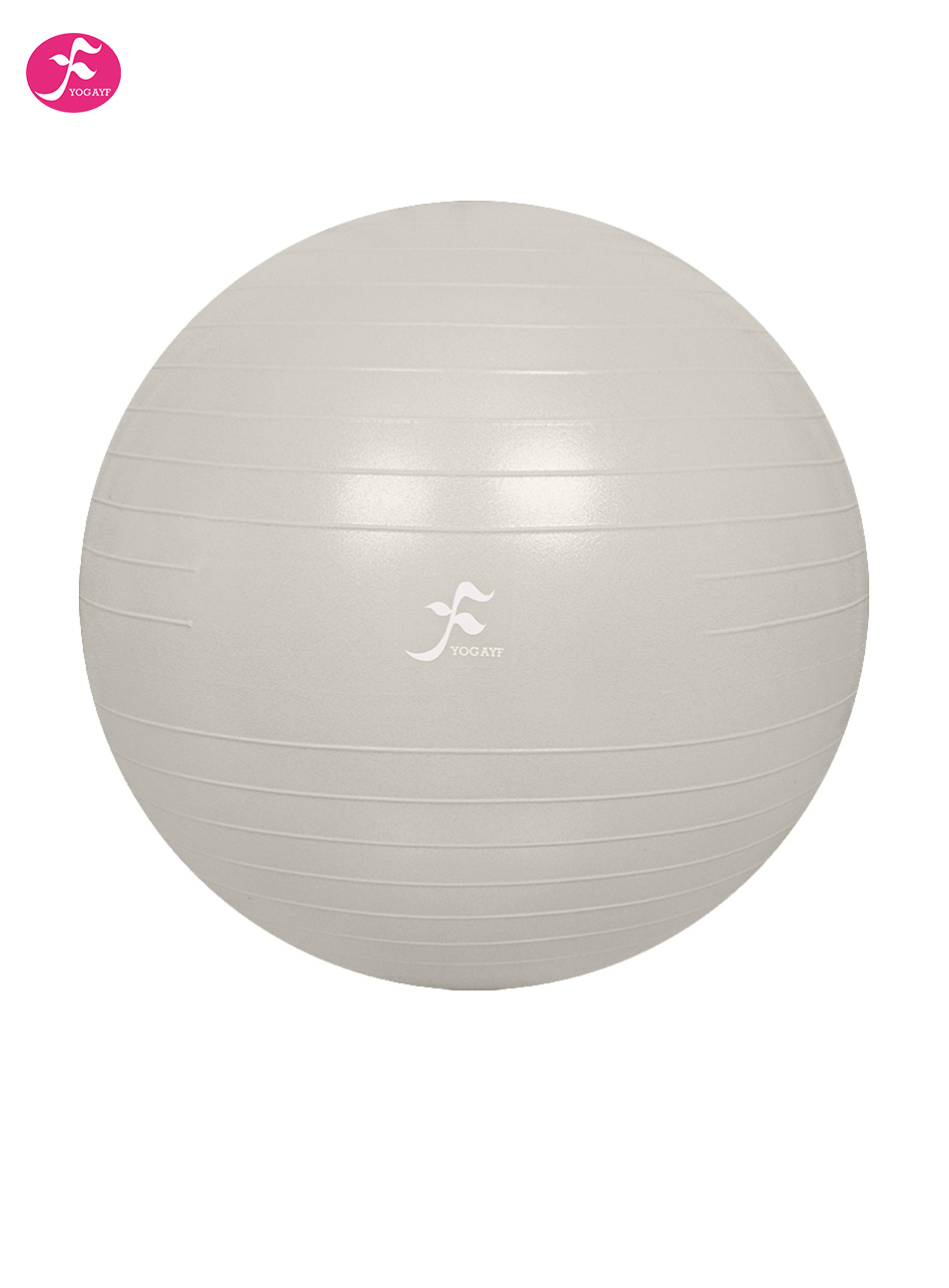 磨砂瑜伽球大球有横纹路 茶白色 直径:65CM