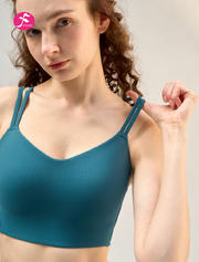 【SY131】绿碧石   一体杯美背裸感螺纹瑜伽运动吊带背心上衣