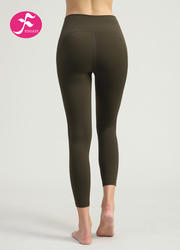 【KZ043墨绿色】提臀版  5.0裸感面料瑜伽裤| 五代裤| 裸感裤