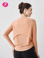 【SY182甜粉橙】背部分层宽松透气速干长袖罩衫