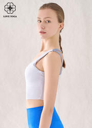 【Y1074】瑜伽一体式运动文胸美背 新蓝