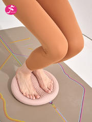 充气瑜伽磨砂平衡垫运动气球脚腂康复训练按摩软垫 肉粉  直径33cm