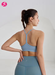 【SY230素采】美背瑜伽训练一体式运动bra防震露背背心      胸垫：活动杯（可拆卸）