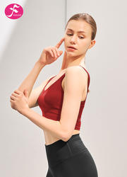 【SY027】瑜伽健身短款运动Bra背心上衣  大红