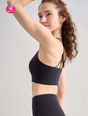 【SY133】黑色   一体杯美背裸感螺纹瑜伽运动吊带背心上衣