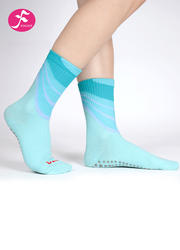 【DSTYW-HL】湖蓝涂鸦 |防滑吸汗涂鸦时尚百搭潮流全包瑜伽袜中筒袜包趾袜
