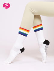 【MCZW-BS白色】彩虹中筒袜五指袜