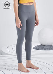 【K1105灰色】 经典版 5.0裸感面料 瑜伽裤| 五代裤| 裸感裤