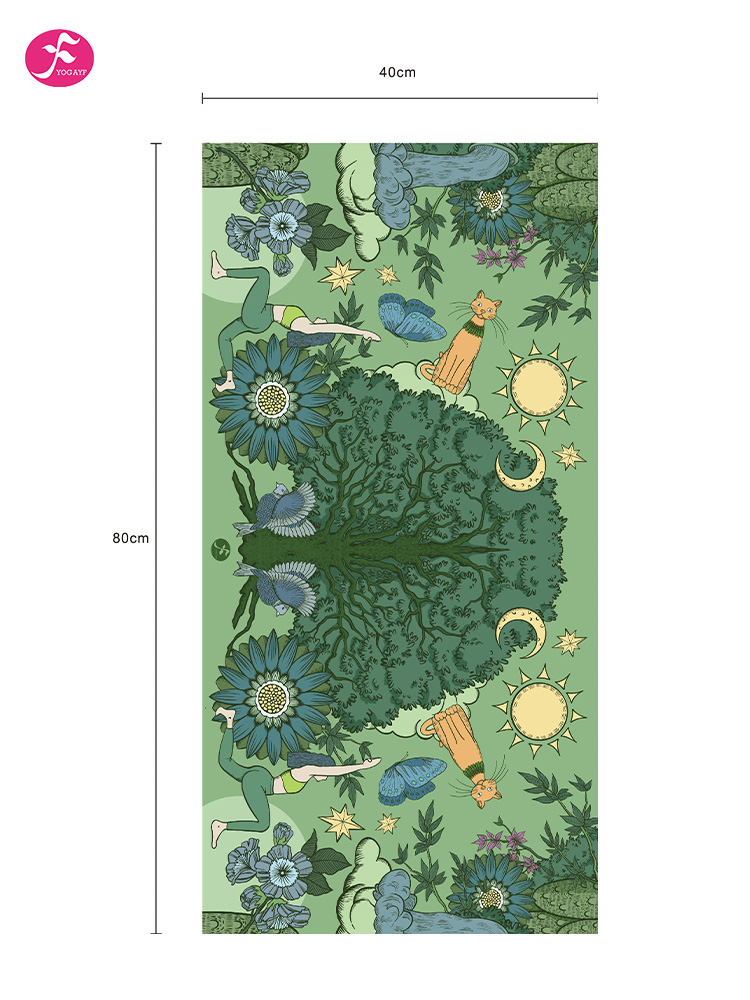 丛林瑜境汗巾40*80cm 绿色
