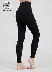 【K1127 黑色】  高腰裸感提臀亲肤透气运动紧身瑜伽裤