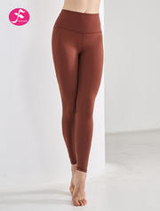 【K1104栗色】 经典版 5.0裸感面料 瑜伽裤| 五代裤| 裸感裤