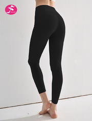 【KZ045黑色】无尺码贴合工艺提臀瑜伽裤裸感运动瑜伽裤