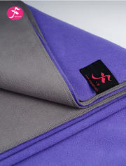 摇粒绒毛毯【深紫+浅紫、紫色+灰】  190*145cm
