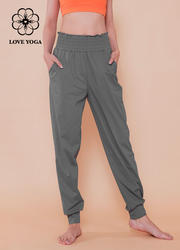 【K1110】love yoga 宽松休闲束脚裤瑜伽长裤 灰色