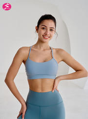 【SY230素采】美背瑜伽训练一体式运动bra防震露背背心      胸垫：活动杯（可拆卸）
